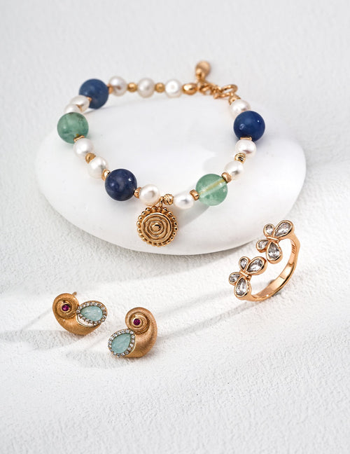 「星語之環」天然石珍珠手鍊｜Gem & Pearl Bracelet