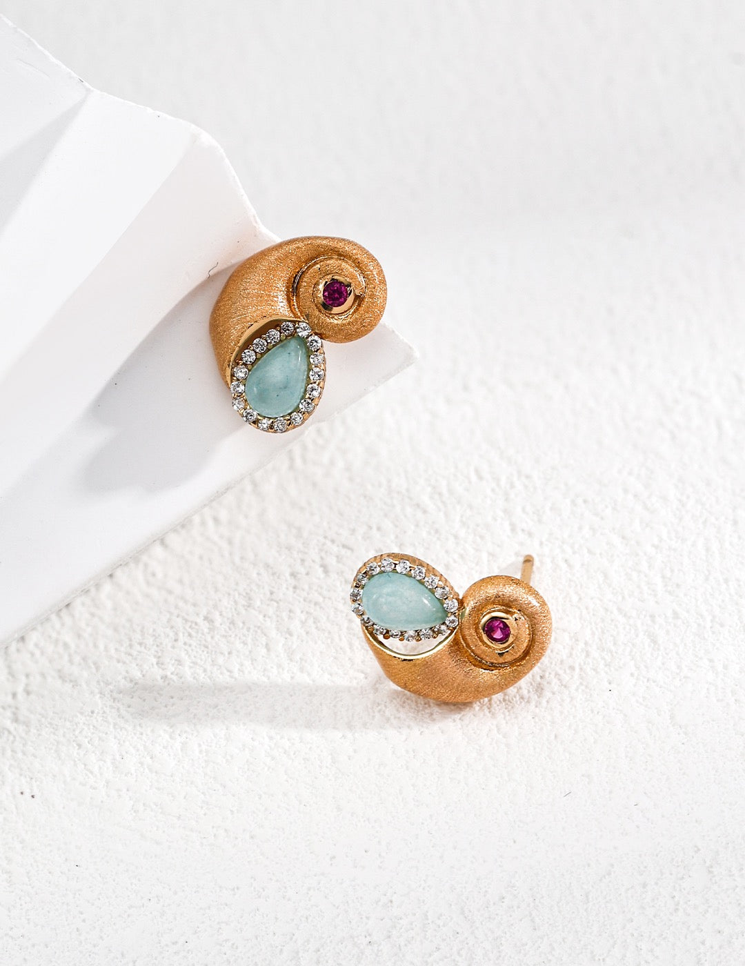 「海之低語」寶石耳環｜Ocean Whisper Earrings